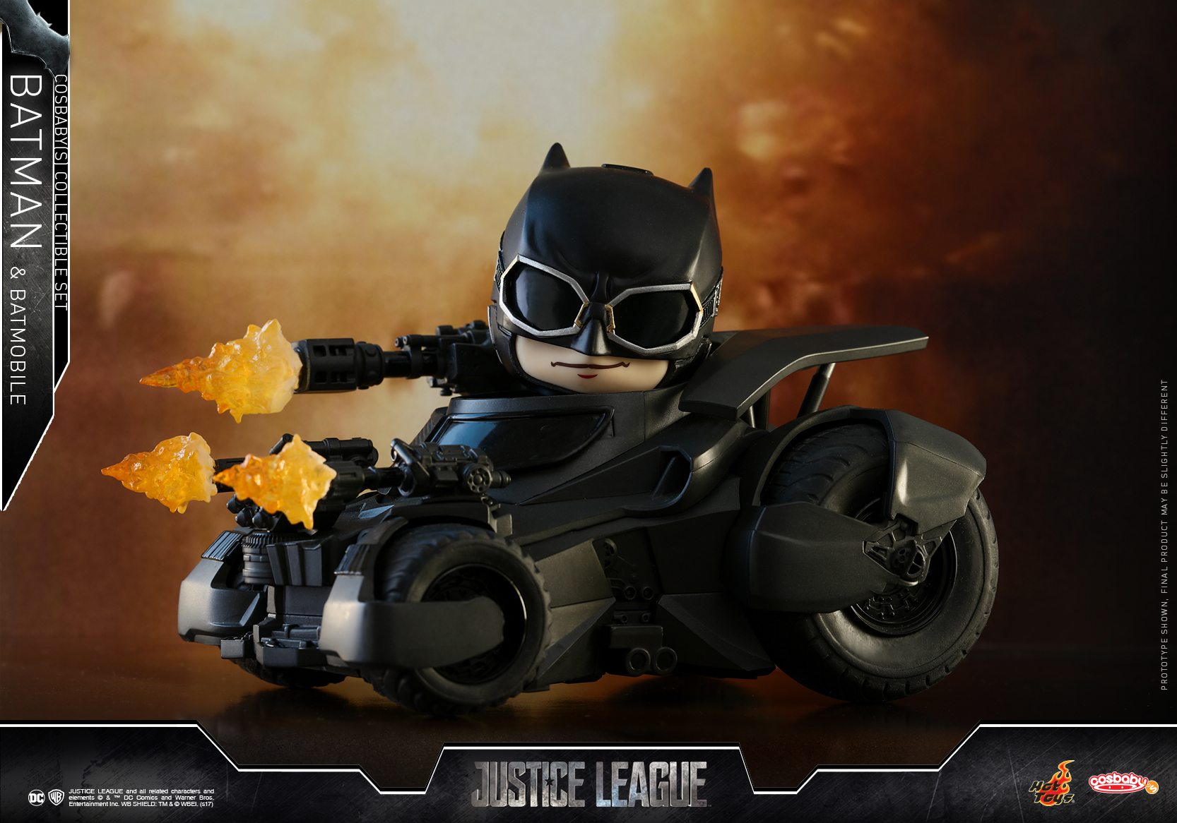 Hot Toys' Batman and Batmobile Cosbaby set from Justice League revealed